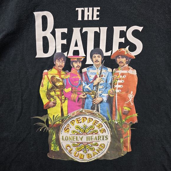 The Beatles Shirt Mens XL Sgt. Peppers Lonely Hearts Club Band Black 2009 Apple - Picture 3 of 8